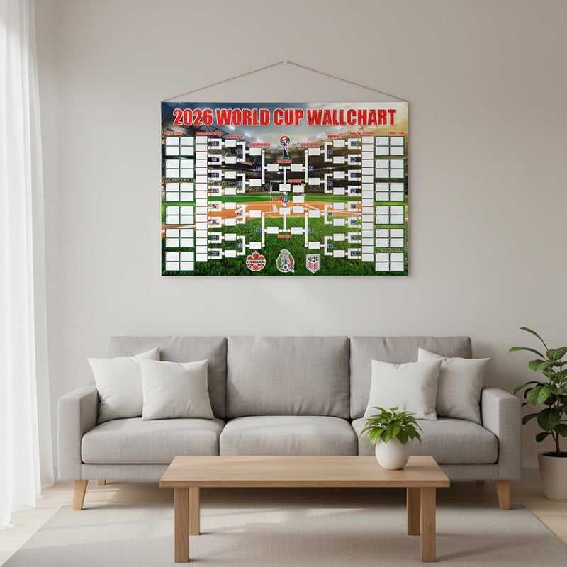 Zeptrix World Cup 2026 Schedule Poster&Final Round 48-Team Collection Showcase,2-in-1 Double-Sided Functional Poster Football Merchandise Decorations,Soccer Match Decor Wall Chart,Soccer Fans Gifts 21x15In - Image 3